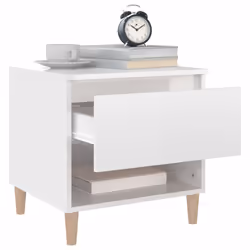 VidaXL 819537 nightstand/bedside table White - Additional view 4