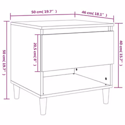 VidaXL 819545 nightstand/bedside table Oak - Additional view 8