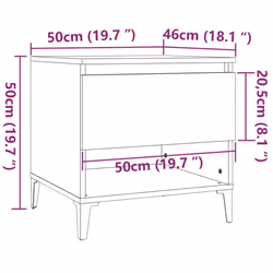 vidaXL 1/2x Side Table White Engineered Wood Sofa Couch End Coffee Lamp Table - high gloss white, 1 pcs - Additional view 3