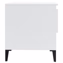 vidaXL 1/2x Side Table White Engineered Wood Sofa Couch End Coffee Lamp Table - high gloss white, 1 pcs - Additional view 7
