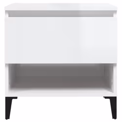 vidaXL 1/2x Side Table White Engineered Wood Sofa Couch End Coffee Lamp Table - high gloss white, 2 pcs - Additional view 6