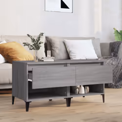 vidaXL 1/2x Side Table White Engineered Wood Sofa Couch End Coffee Lamp Table - grey sonoma, 2 pcs - Additional view 2