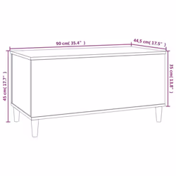 vidaXL Coffee Table Engineered Wood End Centre Accent Side Table Multi Colours - white, 90 x 44.5 x 45 cm