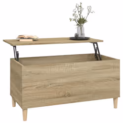 vidaXL Coffee Table Engineered Wood End Centre Accent Side Table Multi Colours - sonoma oak, 90 x 44.5 x 45 cm - Additional view 4