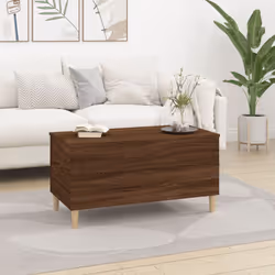 vidaXL Coffee Table Engineered Wood End Centre Accent Side Table Multi Colours - brown oak, 90 x 44.5 x 45 cm - Additional view 2