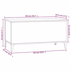 vidaXL Coffee Table Engineered Wood Side Table Multi Colours 60/90x44.5x45 cm - white - Additional view 3