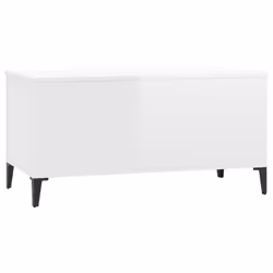 vidaXL Coffee Table Engineered Wood Side Table Multi Colours 60/90x44.5x45 cm - high gloss white - Additional view 5