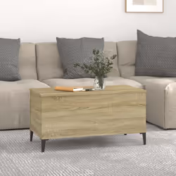 vidaXL Coffee Table Engineered Wood Side Table Multi Colours 60/90x44.5x45 cm - sonoma oak - Additional view 2