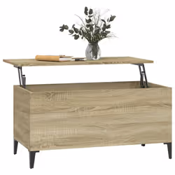 vidaXL Coffee Table Engineered Wood Side Table Multi Colours 60/90x44.5x45 cm - sonoma oak - Additional view 4