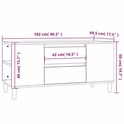 vidaXL TV Cabinet Engineered Wood Stereo HiFi Console TV Stand Multi Colours - smoked oak