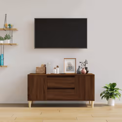 vidaXL TV Cabinet Engineered Wood Stereo HiFi Console TV Stand Multi Colours - brown oak