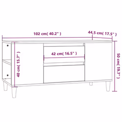 vidaXL TV Cabinet Engineered Wood Stereo HiFi Console TV Stand Multi Colours - brown oak