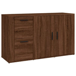 vidaXL Sideboard Engineered Wood Storage Cupboard Organiser Multi Colours - brown oak