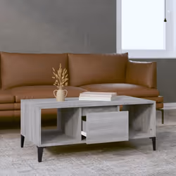 vidaXL Coffee Table Engineered Wood Home Side Accent End Table Multi Colours - grey sonoma
