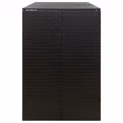 vidaXL Wheelie Bin Shed Garden Outdoor Rubbish Bin Shed Storage Poly Rattan - black - Additional view 4