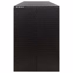 vidaXL Wheelie Bin Shed Garden Outdoor Rubbish Bin Shed Storage Poly Rattan - black - Additional view 4