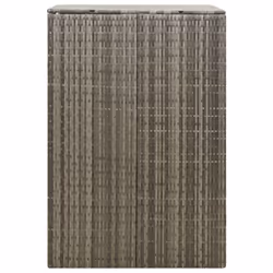 vidaXL Wheelie Bin Shed Garden Outdoor Rubbish Bin Shed Storage Poly Rattan - grey - Additional view 4