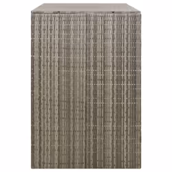 vidaXL Wheelie Bin Shed Garden Outdoor Rubbish Bin Shed Storage Poly Rattan - grey - Additional view 4