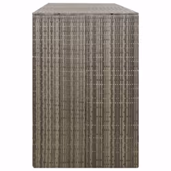 vidaXL Wheelie Bin Shed Garden Outdoor Rubbish Bin Shed Storage Poly Rattan - grey - Additional view 4