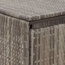 vidaXL Wheelie Bin Shed Garden Outdoor Rubbish Bin Shed Storage Poly Rattan - grey - Additional view 5