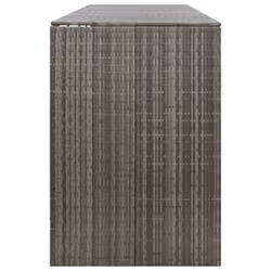 vidaXL Wheelie Bin Shed Garden Outdoor Rubbish Bin Shed Storage Poly Rattan - grey - Additional view 3