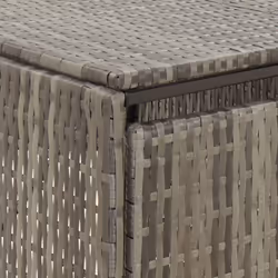 vidaXL Wheelie Bin Shed Garden Outdoor Rubbish Bin Shed Storage Poly Rattan - grey - Additional view 4