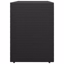 vidaXL Garden Storage Cabinet 100x55.5x80 cm Poly Rattan Organiser Black/Grey - black - Additional view 4