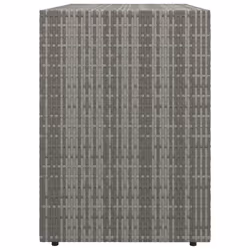 vidaXL Garden Storage Cabinet 100x55.5x80 cm Poly Rattan Organiser Black/Grey - grey - Additional view 4
