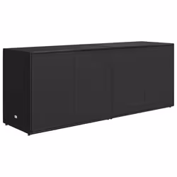 vidaXL Garden Storage Cabinet 198x55.5x80 cm Poly Rattan Organiser Black/Grey - black - Additional view 5