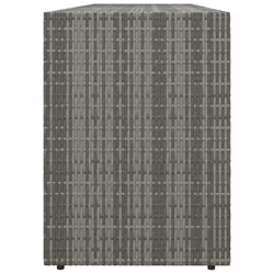 vidaXL Garden Storage Cabinet 198x55.5x80 cm Poly Rattan Organiser Black/Grey - grey - Additional view 4