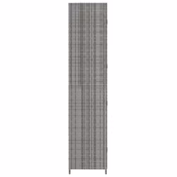 vidaXL Garden Storage Cabinet 59x40x180 cm Poly Rattan Organiser Black/Grey - grey - Additional view 4