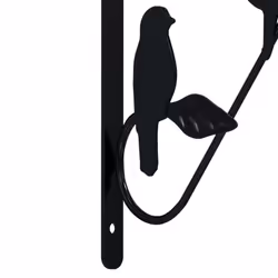 vidaXL 4x Hanging Basket Brackets Black Steel Planter Garden Plant Pot Hook - Additional view 4
