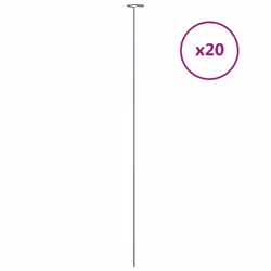 vidaXL 20x Garden Plant Stakes Dark Green 91 cm Steel Garden for Flower Support