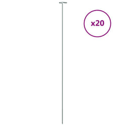 vidaXL 20x Garden Plant Stakes Dark Green 91 cm Steel Garden for Flower Support