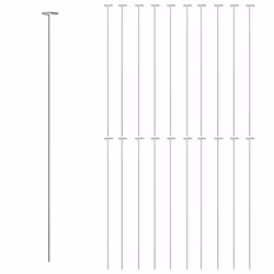 vidaXL 20x Garden Plant Stakes Dark Green 91 cm Steel Garden for Flower Support