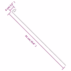 vidaXL 20x Garden Plant Stakes Dark Green 91 cm Steel Garden for Flower Support - Additional view 5