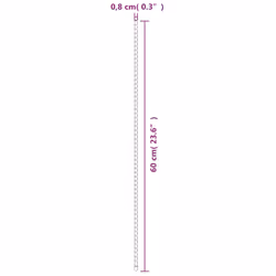 vidaXL 30x Garden Plant Stakes Green Steel Garden Flower Support Multi Sizes - 60 cm - Additional view 4
