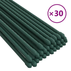 vidaXL 30x Garden Plant Stakes Green Steel Garden Flower Support Multi Sizes - 90 cm