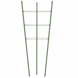 vidaXL 5x Garden Plant Supports with 4 Rings Green Steel Stake Multi Sizes - 21.5 x 60 cm - Additional view 4