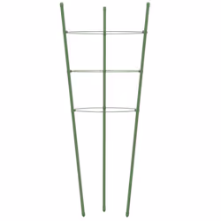 vidaXL 5x Garden Plant Supports with 4 Rings Green Steel Stake Multi Sizes - 28 x 75 cm - Additional view 4