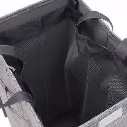 vidaXL Foldable Laundry Hamper Grey Faux Linen Fabric Sorter Bin Multi Sizes - 26 x 34.5 x 59.5 cm - Additional view 7