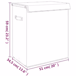 vidaXL Foldable Laundry Hamper Grey Faux Linen Fabric Sorter Bin Multi Sizes - 51 x 34.5 x 59 cm - Additional view 8
