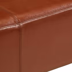 vidaXL Gym Bok Bench Dining Bench Brown Real Leather and Solid Wood Mango - Additional view 3