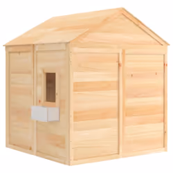 vidaXL Playhouse with Lockable Door and Flower Pots Solid Wood Fir Playhouse - brown - Additional view 5
