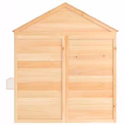 vidaXL Playhouse with Lockable Door and Flower Pots Solid Wood Fir Playhouse - brown - Additional view 6