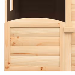 vidaXL Playhouse with Lockable Door and Flower Pots Solid Wood Fir Playhouse - brown - Additional view 7
