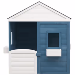 vidaXL Playhouse with Lockable Door and Flower Pots Solid Wood Fir Playhouse