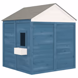vidaXL Playhouse with Lockable Door and Flower Pots Solid Wood Fir Playhouse - Additional view 6