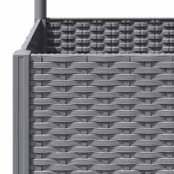 vidaXL Garden Planter with Trellis PP Outdoor Raised Bed Flower Pot Planter - light grey, 40 x 40 x 136 cm - Additional view 6