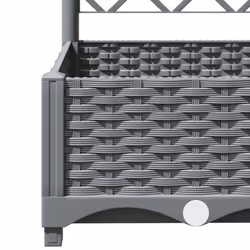 vidaXL Garden Planter with Trellis PP Outdoor Raised Bed Flower Pot Planter - light grey, 80 x 40 x 121.5 cm - Additional view 6